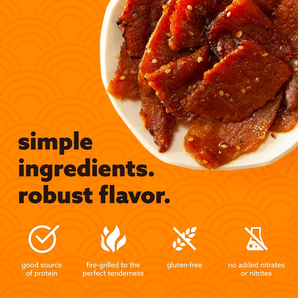 Golden Island Korean BBQ Pork Jerky 2 Pack 9 oz Resealable Bag