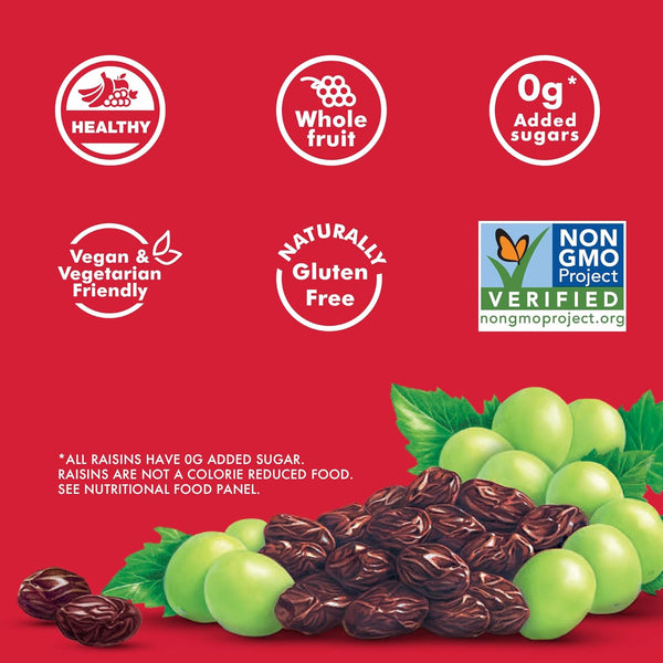Sun-Maid California Sun-Dried Raisins - 2 Pack, 32 oz Resealable Bag - Healthy Dried Fruit Snack