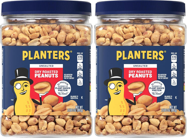 Planters Salted Cocktail Peanuts, 2.19lb Jar, Kosher, Bulk Nuts