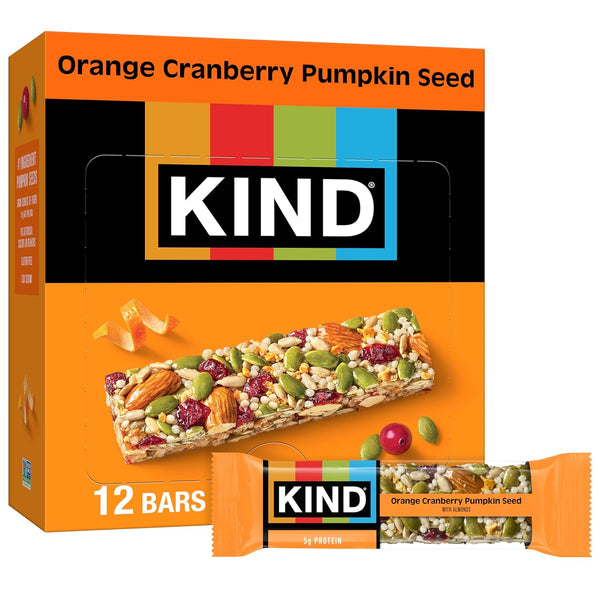 KIND Snacks Bars, Blueberry Vanilla Cashew, Gluten Free, 5g Protein, 12 Count