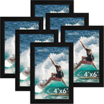 FIXSMITH 8x10 Picture Frame Set of 2, Photo Frame with HD Plexiglass, Display Pictures 5x7 with Mat or 8x10 Without Mat Multi Picture Frames Collage for Tabletop or Wall Display, Black