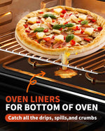 Heavy Duty Oven Liners for Electric and Gas Ovens, 2 Pack, Black