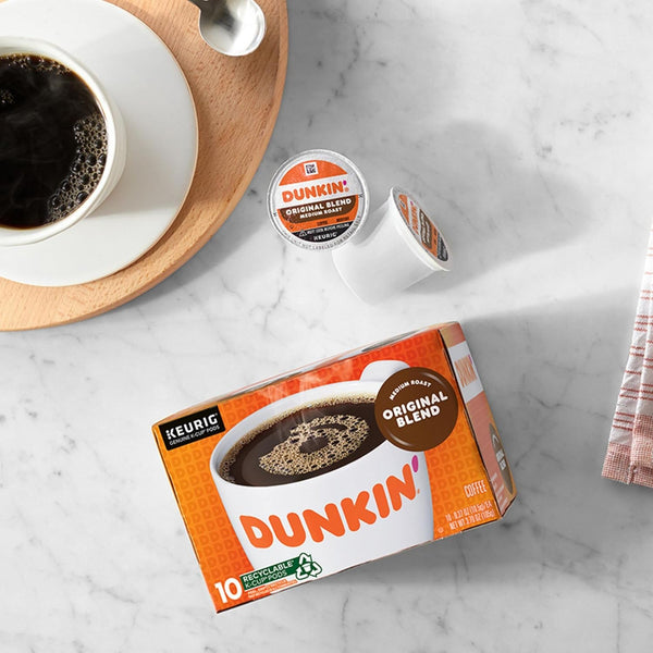 Dunkin Original Blend Coffee K-Cup Pods 10 Count Boxes Pack of 6
