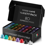 Rossi Caffe Espresso Coffee Pods Variety Pack for Nespresso Original Machines