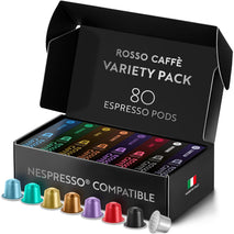 Rossi Caffe Espresso Coffee Pods Variety Pack for Nespresso Original Machines