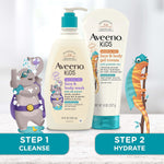 aveeno kids face & body wash for sensitive skin, oat extract, 18 fl oz