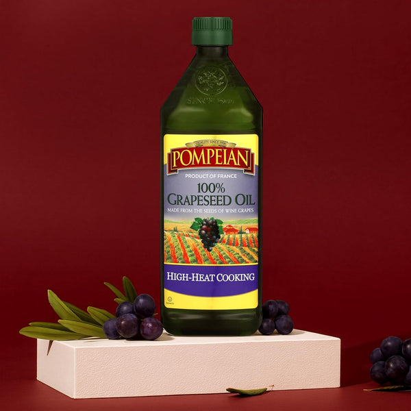 Pompeian 68 fl oz 100% Grapeseed Oil, Non-GMO, Gluten-Free, Kosher, Light and Subtle Flavor
