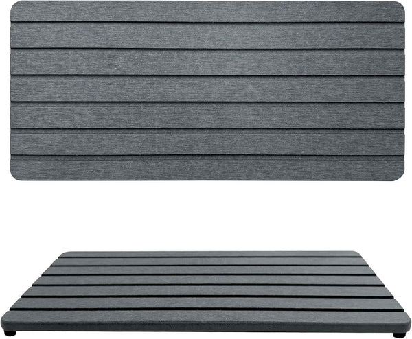 2 PCS Water Absorbent diatomite Coasters, 8.3" x 4" Water Absorbing Stone Tray for Sink, Stone Drying mat for Kitchen Counter, Stone soap Tray Used for Hand Soaps & toiletries & Plants
