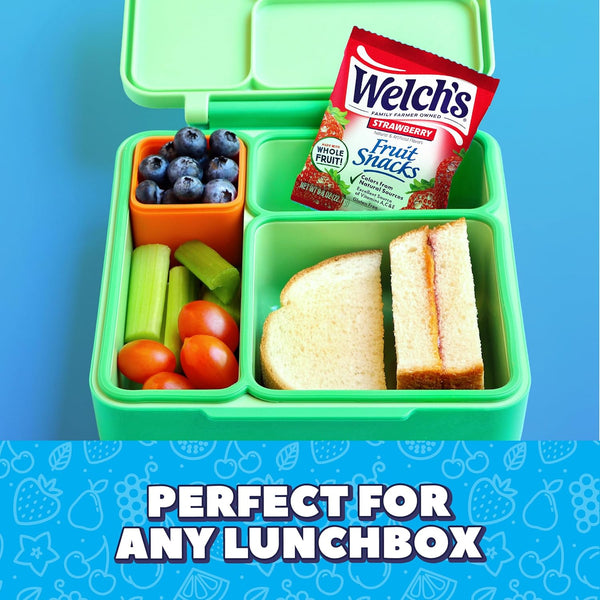 Welch's Fruit Snacks, 60-count snack box, 0.8oz packs, gluten free, vitamin C, A & E