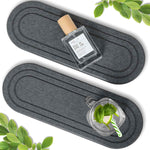 3PCS Water Absorbing Stone Tray, DryingNeat Diatomite Stone Sink Tray, Instant Dry Sink Coasters, Kitchen Sponge Hand Soap Holder, Countertop Fast Drying Counter Trays,8 * 4inch and 4 * 4inch