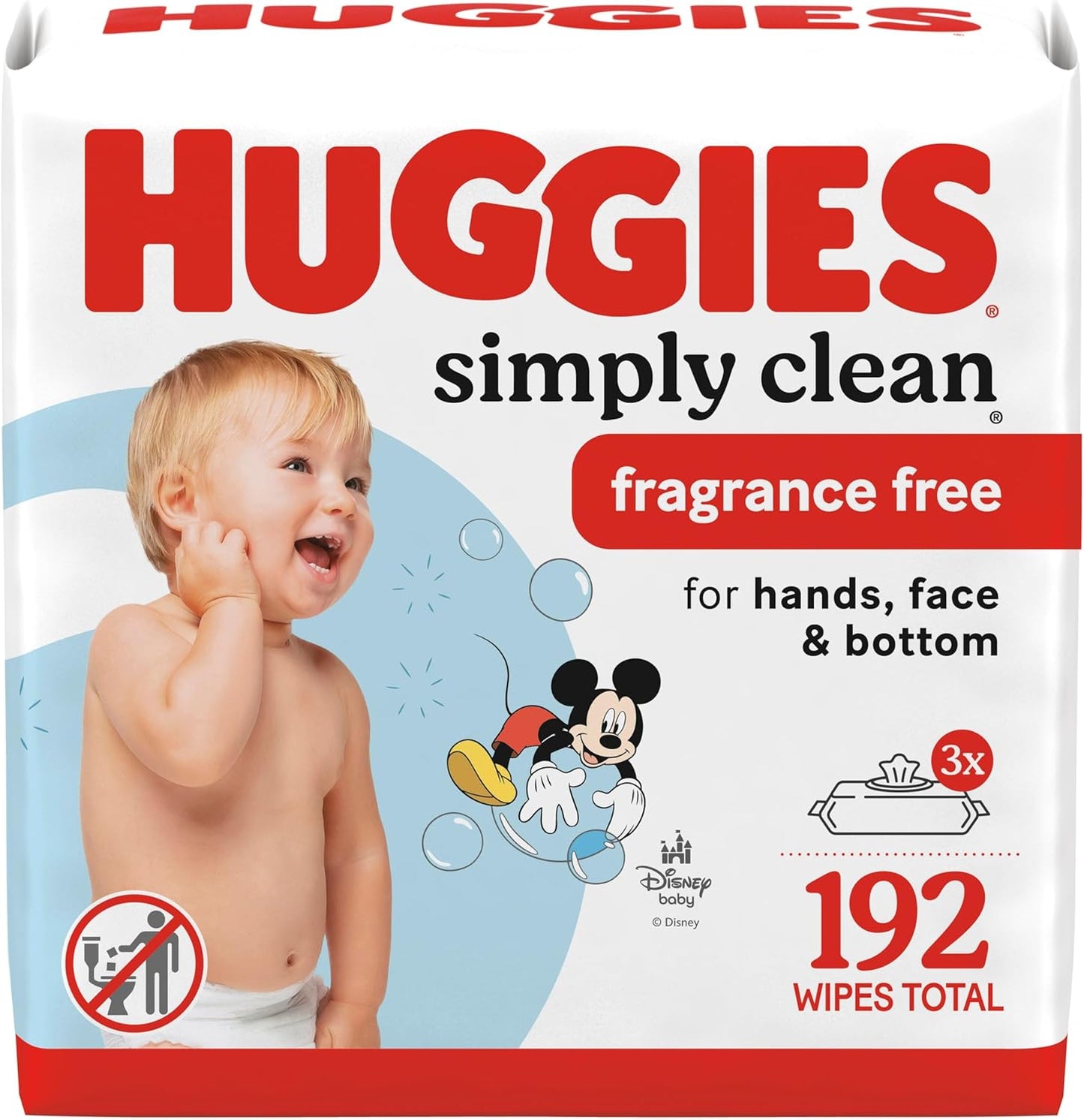 Huggies Simply Clean Unscented Baby Diaper Wipes, 11 Flip-Top Packs (704 Wipes Total), Packaging May Vary