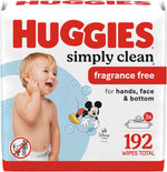 Huggies Simply Clean Unscented Baby Diaper Wipes, 11 Flip-Top Packs (704 Wipes Total), Packaging May Vary