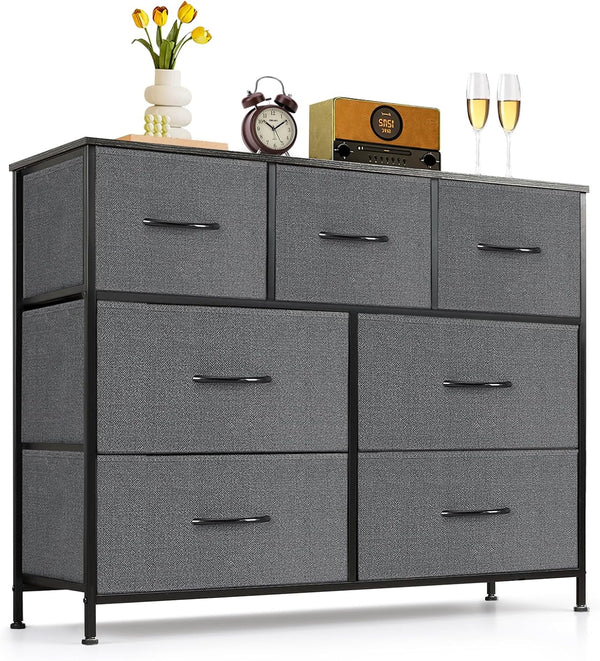 9-drawer dresser with storage and anti-tip kit for bedroom and entryway