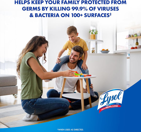 LYSOL Disinfecting Wipes, All Purpose Cleaner, Multi-Surface Antibacterial Cleaning Wipes, Household Cleaning Supplies, Dorm Essentials, Lemon + Crisp Linen + Mango & Hibiscus Scent, 80 ct. (3 Pack)