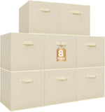 Storage Cubes for Organization and Closet Use, 6 Pack Fabric Foldable Collapsible Bins with Handles