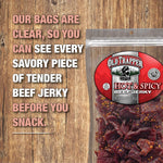 Old Trapper Beef Jerky, Hot & Spicy, 8 Ounce Individual Pack, 11 Grams of Protein, 70 Calories per Serving