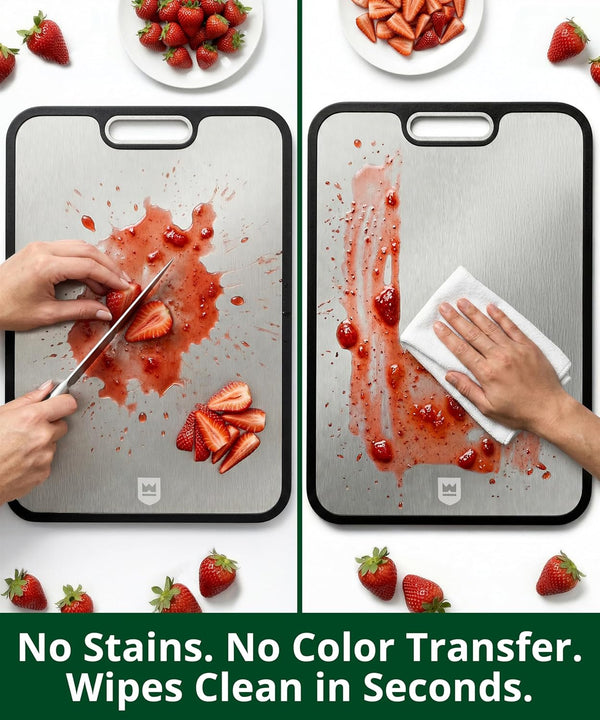 Titanium Cutting Board for Kitchen, Double Sided, 15" x 10.3"