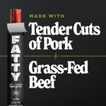 Grass Fed Beef and Pork Meat Sticks, 13g Protein Per Stick, Jalapeno, 2 oz. (Pack of 5)