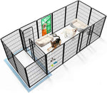 FXW Homeplus Unleashed Indoor Dog Playpen - Stress-Free and Safe Play, Heavy Duty 24 Inch 6 Panels Dog Pen for Puppy and Small Dogs, Black│Patented