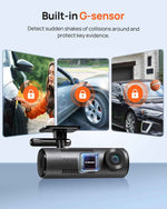 70mai Dash Cam M310, Dash Camera for Cars 1296P QHD, Smart Dash Cam Front Built in WiFi, 130° Wide-Angle FOV, WDR, Night Vision, iOS/Android Mobile App, Loop Recording, Parking Monitor, Time-Lapse