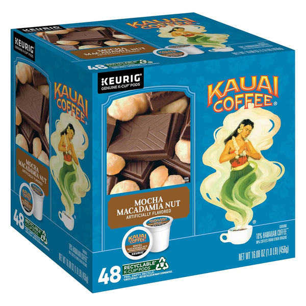 Kauai Coffee K-Cup Pods for Keurig Brewers, Dark Roast, 48 Single Serve Pods
