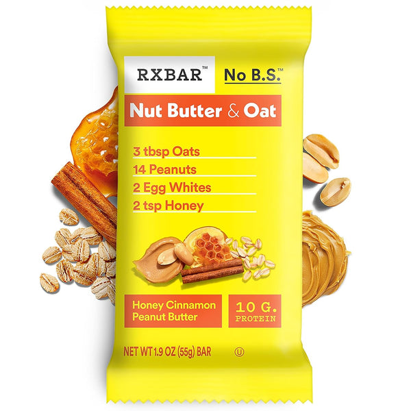 RXBAR Nut Butter and Oat Protein Bars, 12 Count, 23.2oz Box