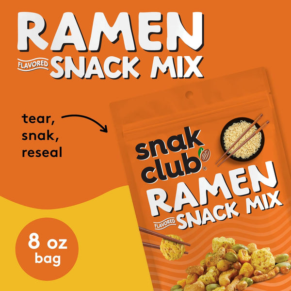 Snak Club Ramen Flavored Snack Mix with Crunchy Pieces and Nuts