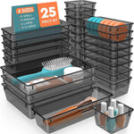 SpaceHacks 25 PCS Plastic Drawer Organizer Set for Storage and Organization
