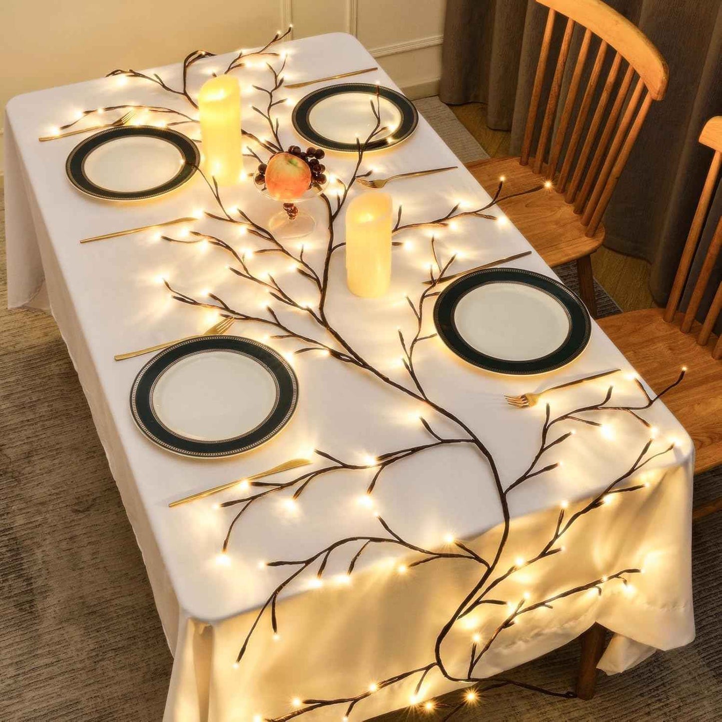 Enchanted Willow Vine Lights with Remote 8 Modes, Christmas Decorations Indoor Room Decor, 9.5 ft 160LEDs Lighted Willow Vine Lights for Walls Bedroom Home Decor, 1 Pack