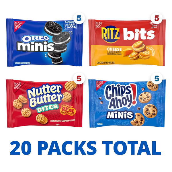 Nabisco Snacks Variety Pack with 20 Individually Wrapped Snack Packs