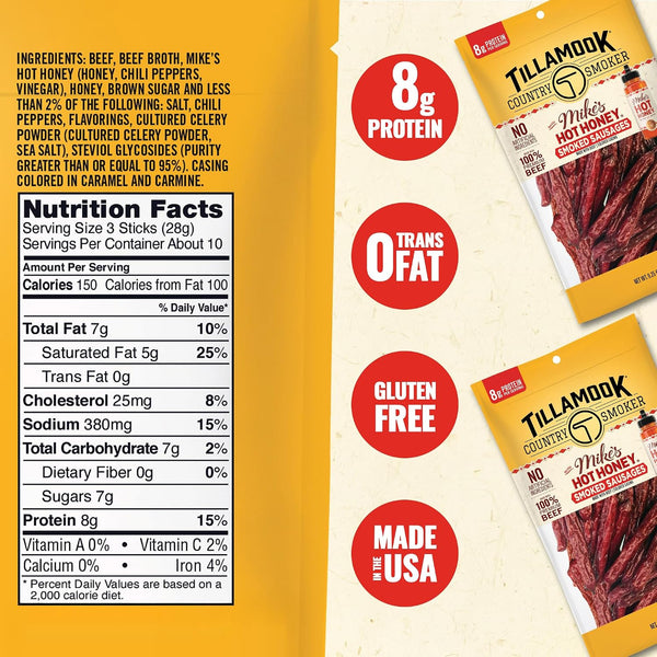 Tillamook Country Smoker 100% Premium Beef Smoked Sausage