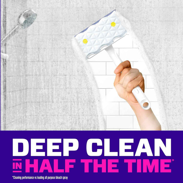 mr clean magic eraser shower tub scrubber bathroom cleaner lemon starter kit