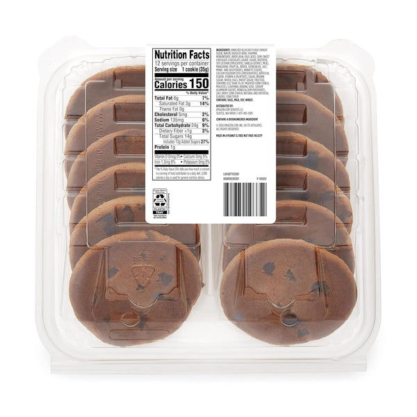 Amazon Grocery, Chocolate Chunk Cookies, 15 Oz, 12 Ct, Frozen