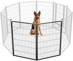 FXW Rollick Unleashed Dog Playpen for Indoor, Yard, RV Camping, 24 inch 8 Panels for Small and Puppy Dogs, Black│Patented