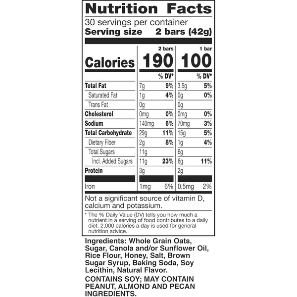 Nature Valley Crunchy Oats 'n Honey Granola Bars, 60 Count, 44.7 OZ Box