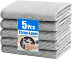 JOYMOOP 18 Pack Microfiber Cleaning Cloth, Kitchen Towels for Dish Drying Washing, Absorbent Streak Free Lint Free Rags for Cleaning, Reusable and Washable Towels - 10" x 10"