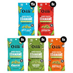 High protein edamame bean snacks, low carb and gluten free, vegan and keto friendly