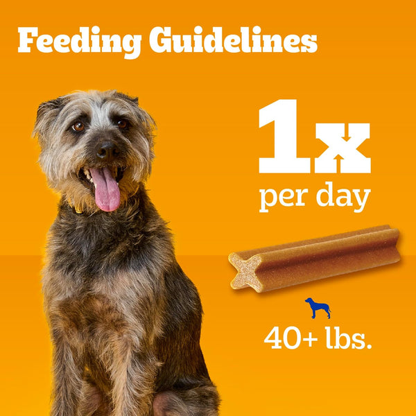 pedigree dentastix large breed dog treats original beef flavor dental chews 2.73 lb variety pack