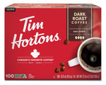 Tim Hortons Dark Roast Coffee K-Cup Pods Compatible with Keurig Brewers 100ct