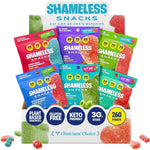 Shameless Snacks Sour Candy & Fruit Snacks - Gummy Candy Variety Pack, Keto Snacks, Sour Gummy Worms & Gummy Bears in Bulk, 3g Sugar Gluten Free Vegan for Kids & Adults