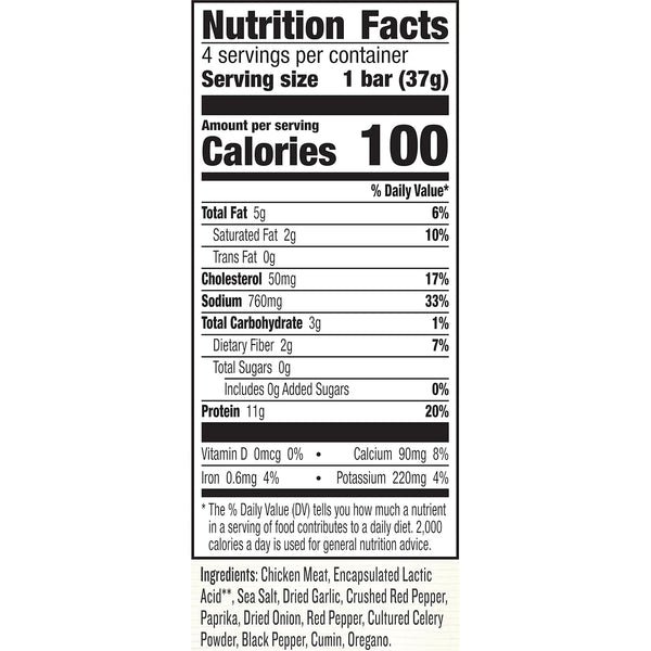 EPIC Bars, Chicken Sriracha, 12 Count, 15.6 oz, Gluten Free