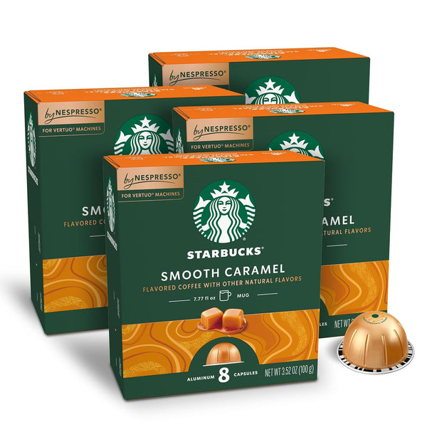 Starbucks by Nespresso Vertuo, Caramel Flavored Coffee Pods, 30-count, 7.8 oz brew