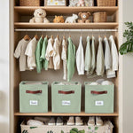 DECOMOMO Storage Bins, Sage Green, 6-Piece Set, 10.5" x 11"