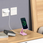 Adjustable Cell Phone Stand for Desk, Foldable and Portable, Compatible with All Mobile Phones and 4-8 Inch Devices