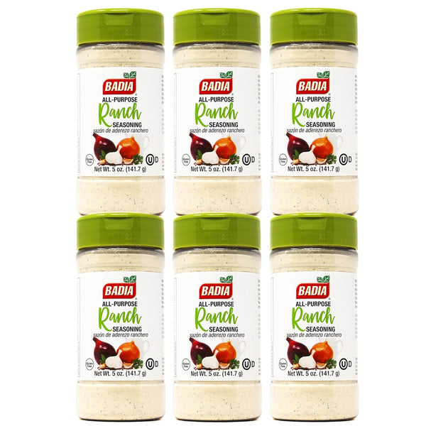 Badia 5 oz All-Purpose Ranch Seasoning Powder for Meats, Vegetables, Snacks, Dressings, Dips, Marinades