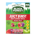 Black Forest, Juicy Burst, 0.8 oz, 40 ct, Mixed Fruit Flavored Snacks, Real Fruit Juice