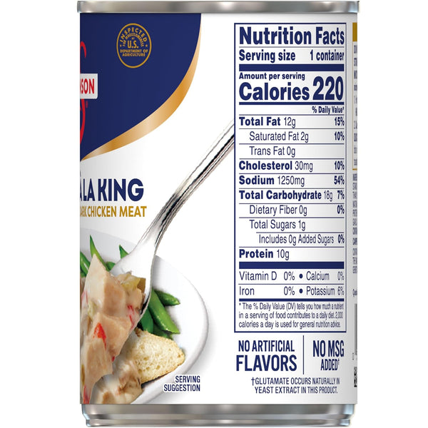 Swanson 10.5 Oz Canned Chicken a la King With White and Dark Chicken Meat, 12 Count