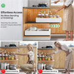 Kitstorack Pull out Cabinet Organizer for Kitchen Base Cabinet Organization