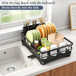 Large capacity dish drying rack with rust resistant material