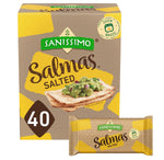 Sanissimo Salmas Chia & Flaxseed, 40 Packs of 3 Crackers, Oven Baked Corn Crackers, Gluten Free, Non-GMO, Kosher Certified